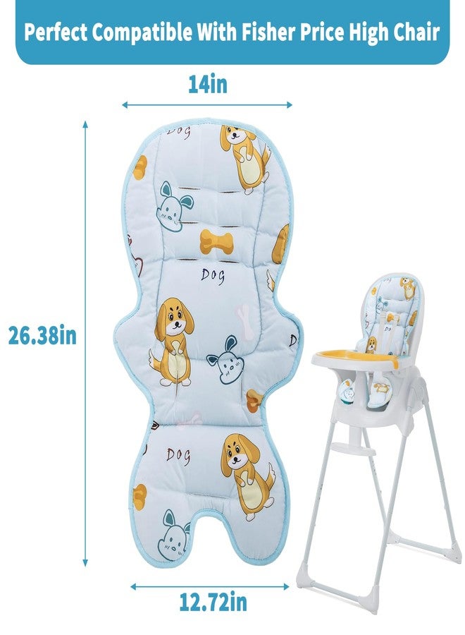 Runhike High Chair Cover Replacement Compatible with Fisher Price Space Saver,Seat Cushion with Anti-Slip Pad in Back,Spill-Proof High Chair Cover Compatible with Fisher Price - Image 2